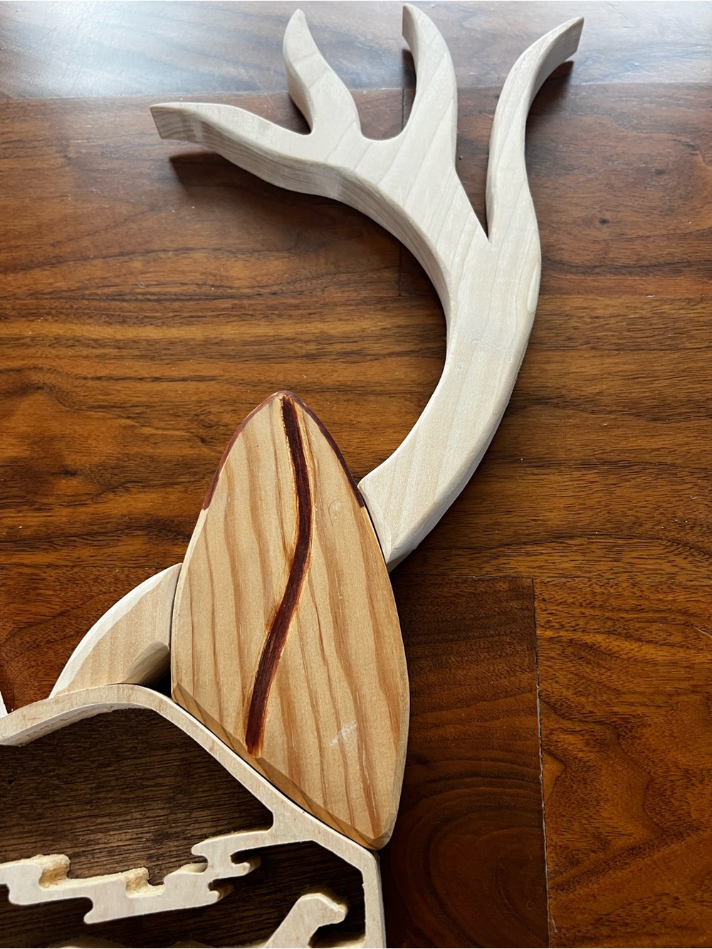 Handmade Wooden 3D Deer Head Wooden Wall Art - Picture 8 of 16
